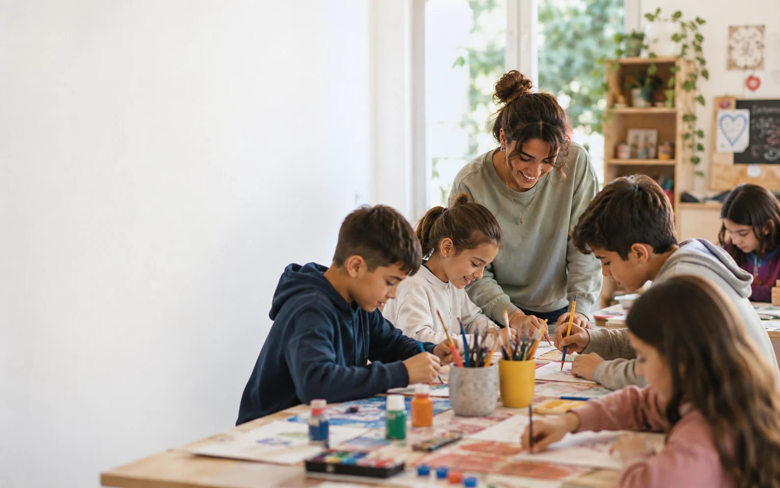 Infants realitzant una activitat creativa durant les vacances